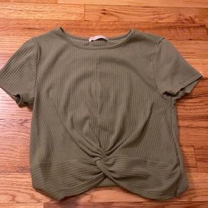 Green crop top